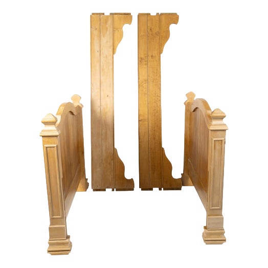 Single Bed Frame with Bench, 1900s For Sale