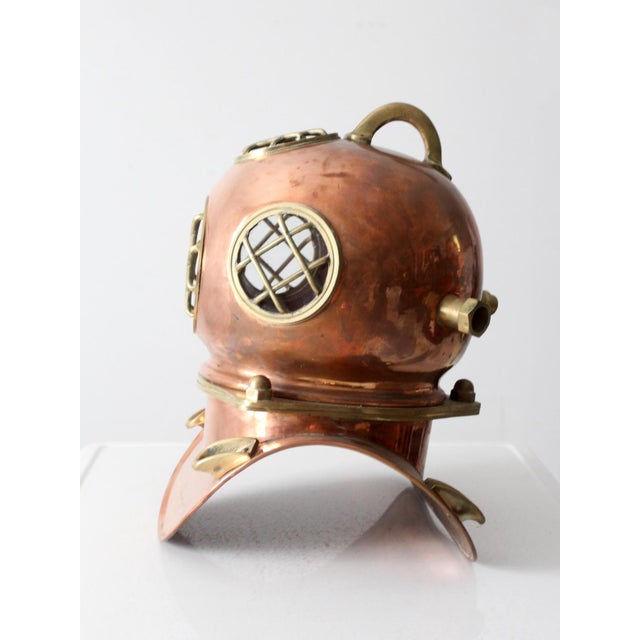 Antique Copper Diving Helmet For Sale - Image 4 of 12