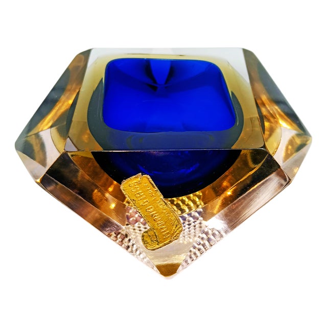 Vintage Ashtray in Murano Glass by Flavio Poli for Seguso, 1960s For Sale