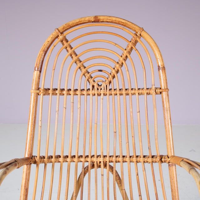 Mid-Century Modern Rattan Chair by Gebroeders Jonkers for Noordwolde, Netherlands, 1950s For Sale - Image 3 of 10