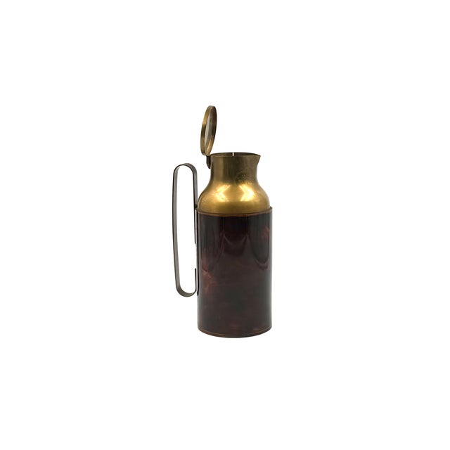Brown Mid-Century Barware Thermos / Caraffe / Jug, Italy 1950s For Sale - Image 8 of 12