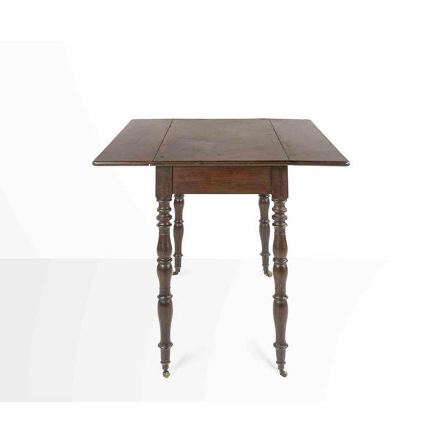 Small Mahogany Side Table with Turned Columns, Italy, 1950s For Sale - Image 6 of 9