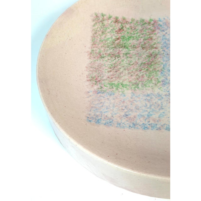 Guido Gambone Monumental Abstract Studio Pottery Bowl/ Charger, Italy For Sale - Image 9 of 14