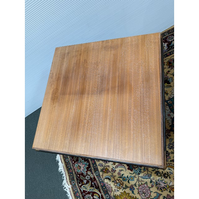 Driftwood + Patinated Bronze End/Side Table For Sale - Image 10 of 12