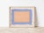 Contemporary Minimalist Abstract Fine Art Print, Blush Pink & Cornflower Blue, 24 X 30 Print in Wood Frame For Sale - Image 3 of 4