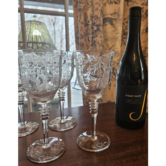 A Set of 12 1940's "Rock Sharpe" Stemware by Libbey For Sale In Charlotte - Image 6 of 14