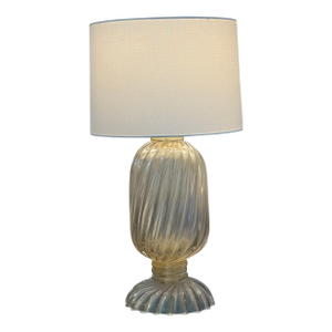 Jan Showers for Kyle Bunting Murano Glass Swirl Table Lamp With Gold Leaf