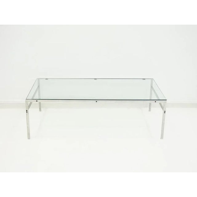 Mid-Century Modern Coffee Table in Steel and Glass by Preben Fabricius & Jørgen Kastholm for Bo-Ex, 1960s For Sale - Image 3 of 12