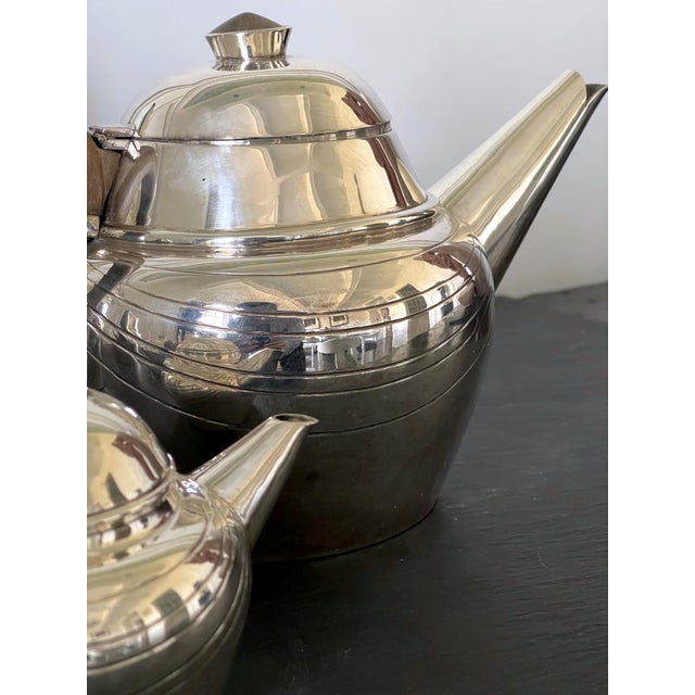 Silver Large Mexican Modern Sterling Silver Coffee Tea Serving Set William Spratling For Sale - Image 8 of 18