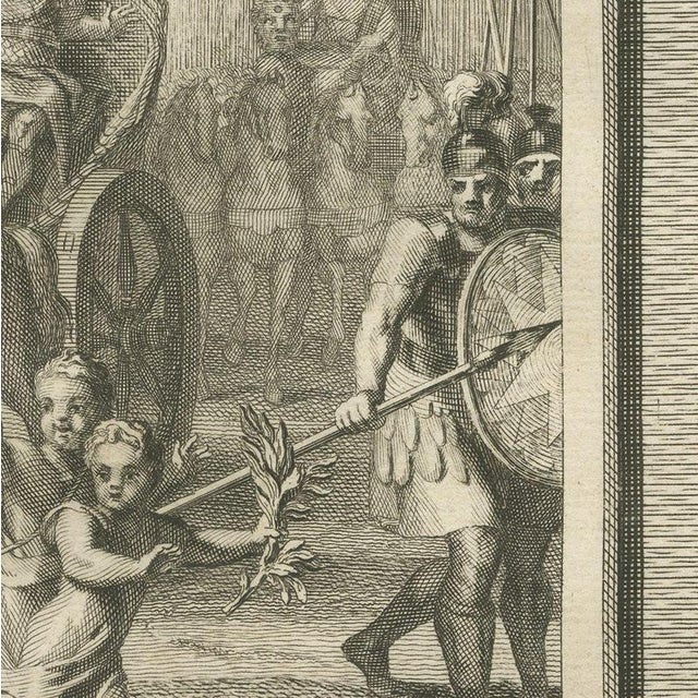 Pieter Mortier, Triumph of David and Saul Hurls His Spear at David, 1700, Engraving For Sale - Image 4 of 12