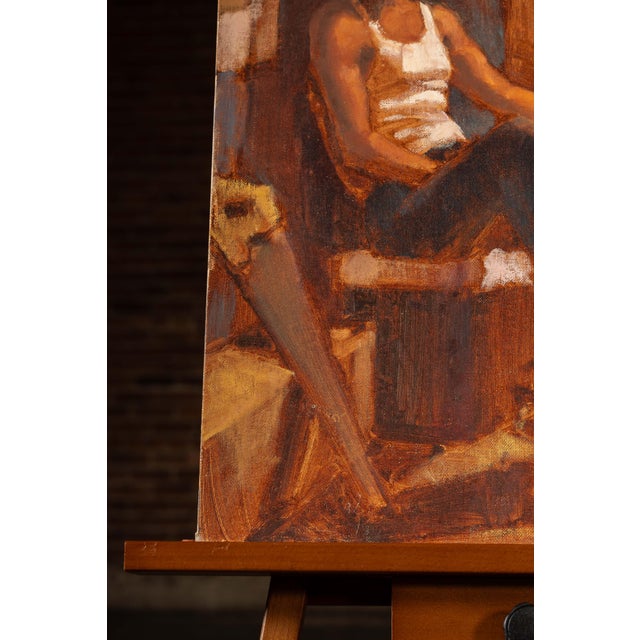 Figurative Late 20th Century Male Figurative Study | Contemporary Mog Young Park Oil Painting For Sale - Image 3 of 6