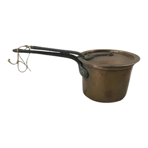 Antique Copper Stock Pot with Lid Dh&m Co. Duparquet New York Usa