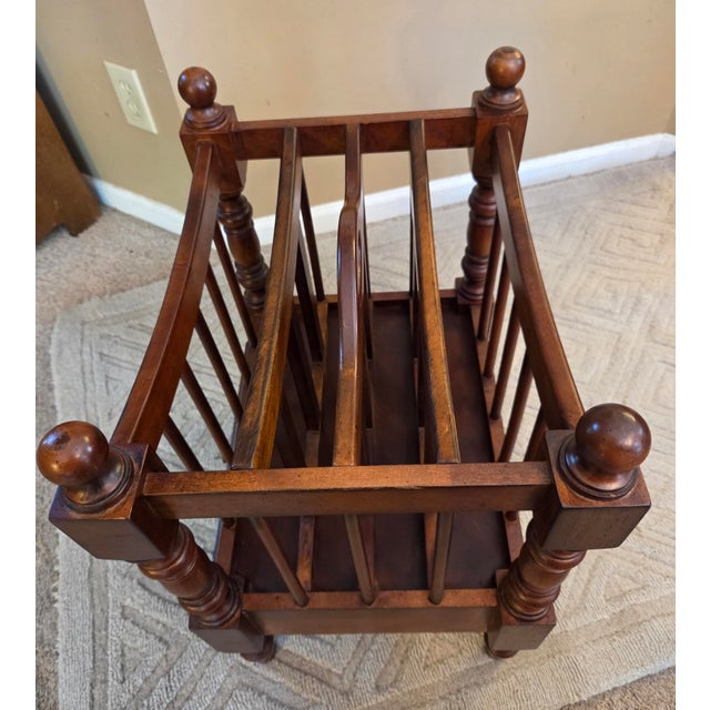 Add a touch of timeless English heritage to your home with this beautiful vintage Canterbury-style magazine rack. Inspired...