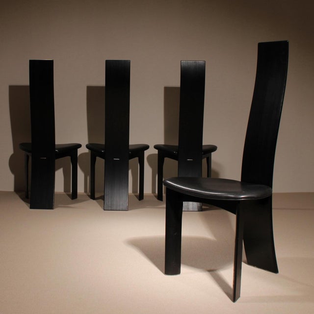 Sculptural Iris Chairs by Bob van den Berghe for Tranekaer, Denmark, 1980s, Set of 4 For Sale - Image 17 of 18