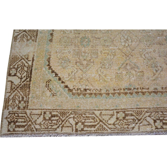 Turkish Vintage Turkish Hand Knotted Wool Rug, 3'x9'4'' For Sale - Image 3 of 5