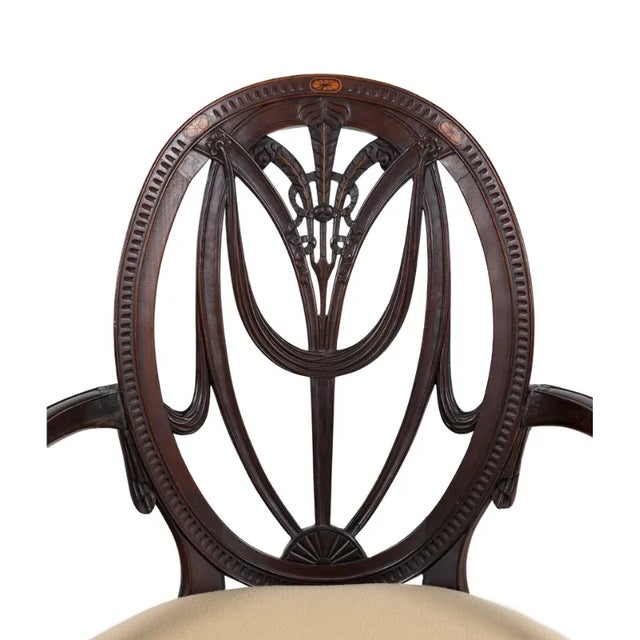 Antique Mahogany Carlton House Desk and Chair For Sale In Milwaukee - Image 6 of 11