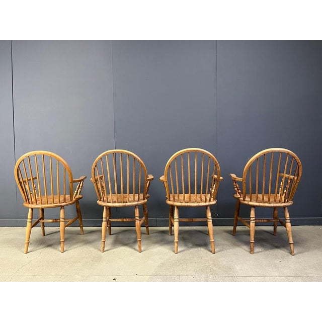 English Windsor Style Dining Chairs, 1960, Set of 4 For Sale - Image 10 of 14
