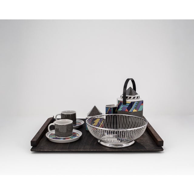 Wood Tea Set with Wooden Tray by Rosenthal & Alessi, 1990, Set of 11 For Sale - Image 7 of 15