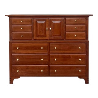 Newly Refinished Chatham Furniture Shaker Style Solid Cherry 12 Drawer Chest of Drawers For Sale