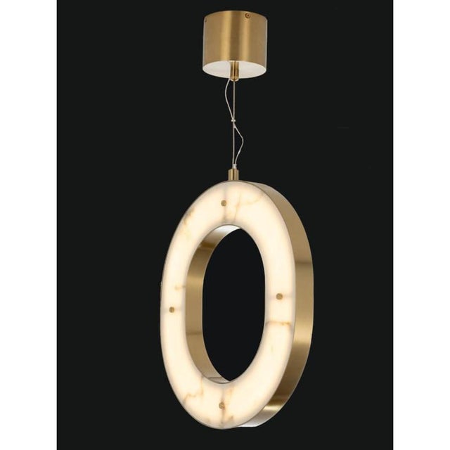 Contemporary Collection Orione Alabastro Chandelier in Metal and Crystal by Jago For Sale - Image 3 of 8