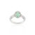Glamorous 1.59ct Emerald Halo Diamond Engagement Ring Size 7 in 18k Gold For Sale - Image 4 of 9
