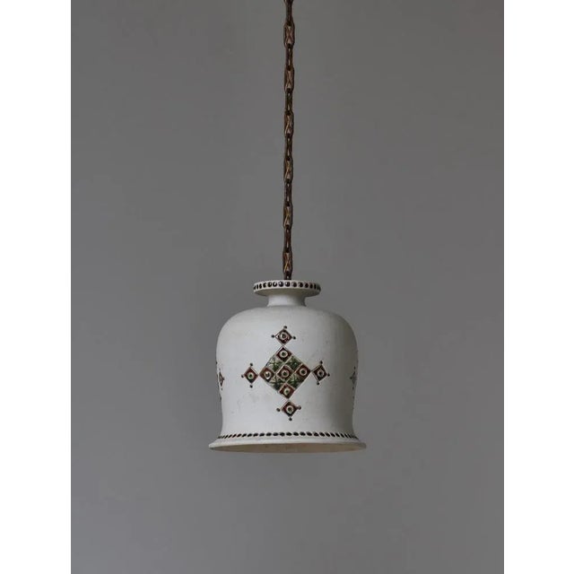 Danish Modern Stoneware Pendant Lamp attributed to Still Keramik, 1960s For Sale - Image 4 of 12