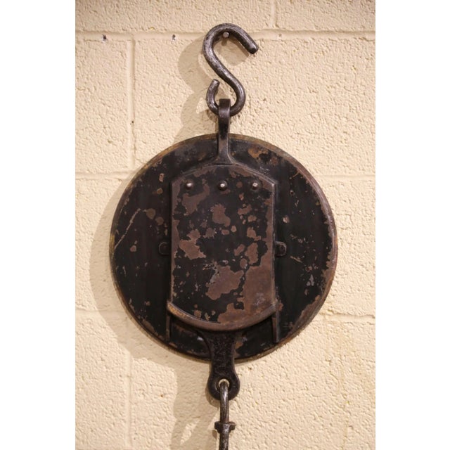 Mid-19th Century English Brass and Iron Hanging Trade Spring Balance Scale For Sale - Image 12 of 13