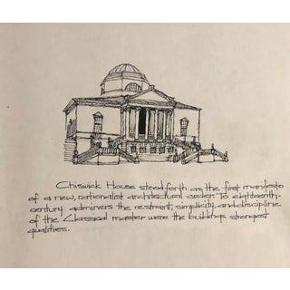 1990s Architectural Rendering of Chiswick House For Sale