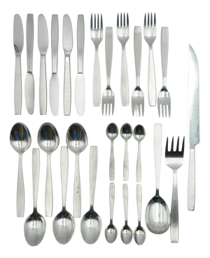 Stainless Steel Cutlery Set by Amboss, 1960s, Set of 27