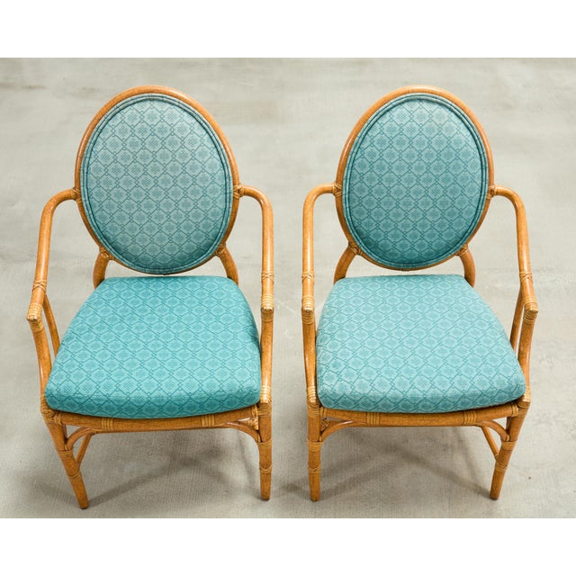 Wood Set of Ten McGuire Organic Modern Rattan Cane Dining Chairs For Sale - Image 7 of 18