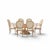 Vintage Carved Wood Oval Glass Dining Set With Six Upholstered Chairs For Sale - Image 18 of 18
