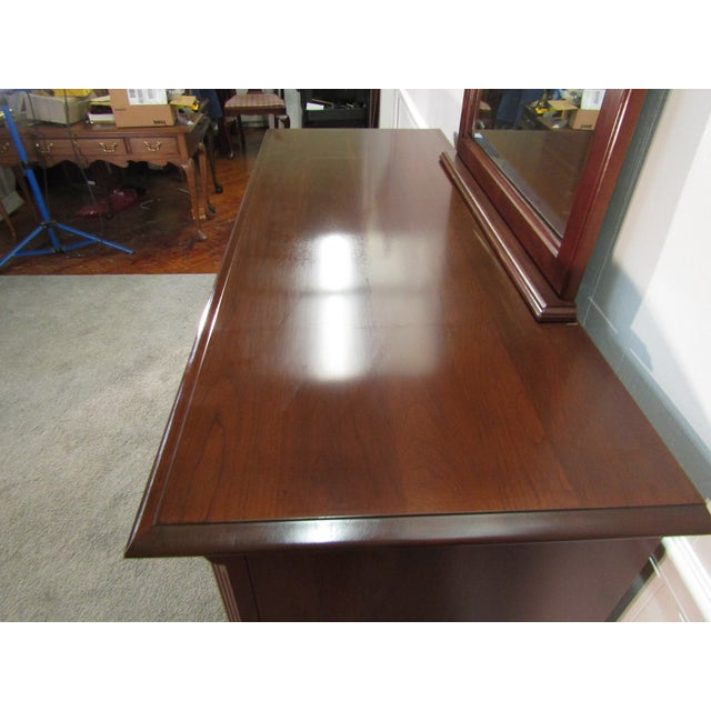 Colonial Furniture Solid Cherry Dresser With Mirror For Sale - Image 4 of 8