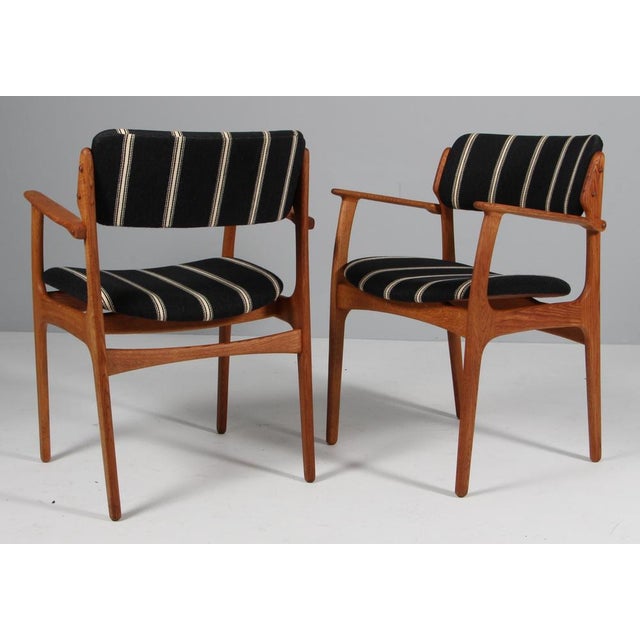 Wood Vintage Chairs by Erik Buck, 1960s, Set of 2 For Sale - Image 7 of 8