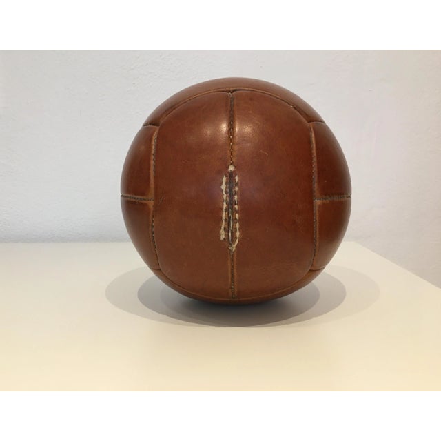 Vintage Leather 2 kg Medicine Ball For Sale - Image 3 of 8