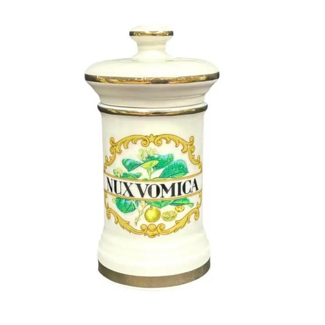 Traditional Pair of Vintage Apothecary/Pharmacy Jars With Lids For Sale - Image 3 of 9
