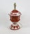 Rust Red Hexagon Tole Urn Lamp，retro Table Lamp For Sale - Image 9 of 9