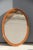 Oval Italian Mirror in Wood & Golden Aluminum, 1960s For Sale - Image 9 of 9