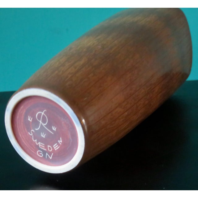 Brown Stoneware Vase in a Range of Browns, Taupes and Ochres by Gunnar Nylund for Rorstrand, Sweden, 1960s For Sale - Image 8 of 9