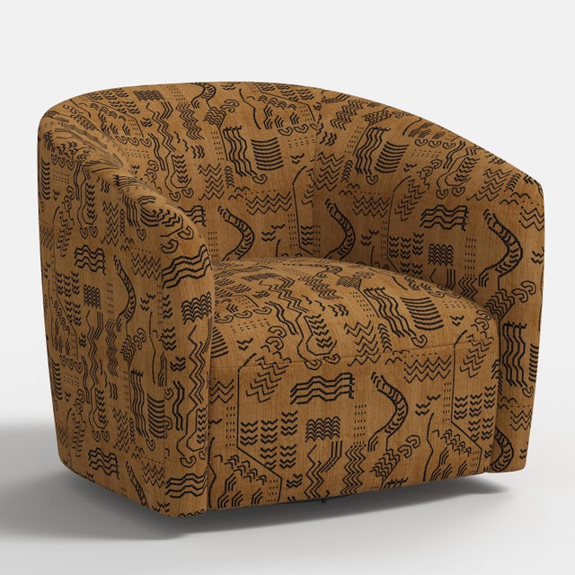 Lana Swivel Chair in Lhasa Camel For Sale
