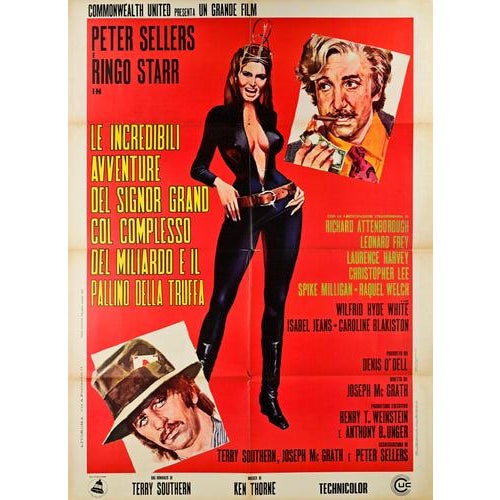 Vintage Poster Directed by Joseph McGrath, starring Peter Sellers, Ringo Starr, Raquel Welch, Christopher Lee, Richard...