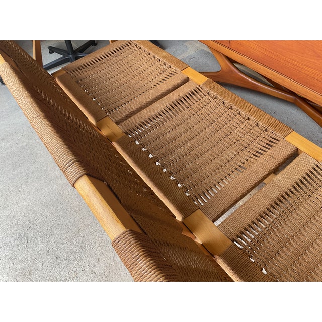 Mid-Century Danish Wicker Sofa in the style of Hans Wagner, 1960s For Sale - Image 10 of 18