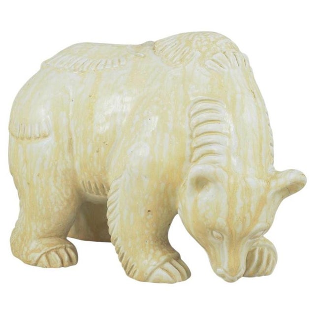 Large Stoneware Figure of Polar Bear by Gunnar Nylund for Rörstrand For Sale - Image 6 of 6
