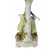 White Antique Von Schierholz German Porcelain Courtly Lady Figural Candlestick With Applied Roses and Leaves . Dresden Style For Sale - Image 8 of 16
