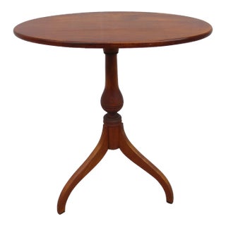 Vintage Oval Candle Stand Side Table For Sale