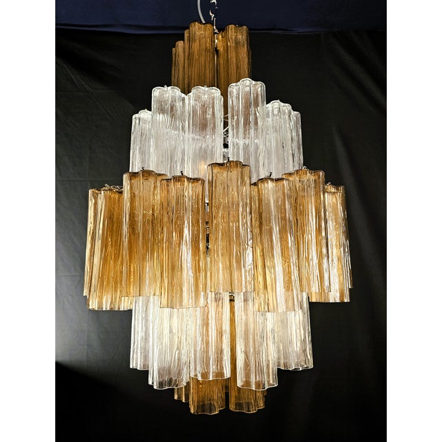 Vintage Pear-Shaped Murano Glass Chandelier in the style of Barovier, Italy, 2004 For Sale - Image 14 of 14
