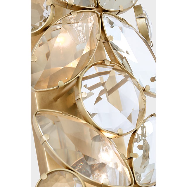 Visual Comfort kate spade new york for Visual Comfort Signature Lloyd 33" Sconce in Soft Brass with Crystal For Sale - Image 4 of 9
