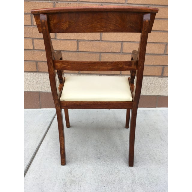 Baker Furniture Company Midcentury Scrolled Arm Klismos Style Chair by Clawson’s Antique Reproductions For Sale - Image 4 of 13