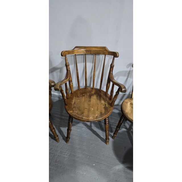 Farmhouse Kitchen Chairs, 1900s, Set of 8 For Sale - Image 11 of 14