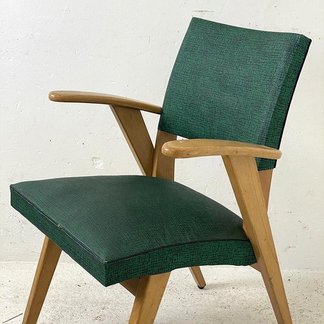 1960s Vintage Armchair in Beech, 1960s For Sale - Image 5 of 10