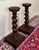 French Antique Pair French Louis XIII Barley Twist Pedestals Plant Stands Oak 33" T For Sale - Image 3 of 18